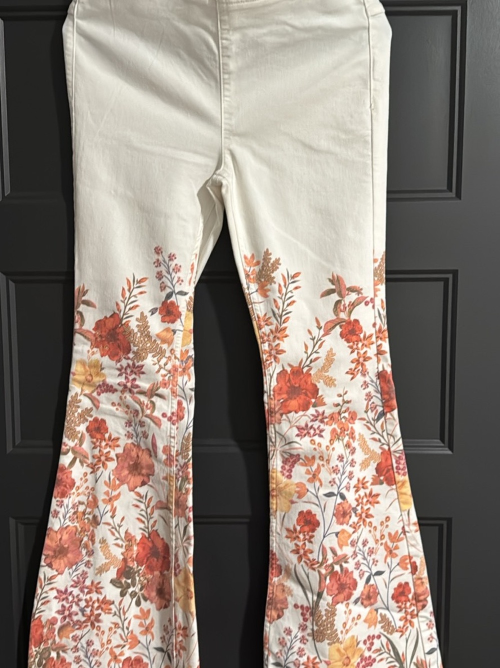 We The Free Cream Floral Bootcut Pants